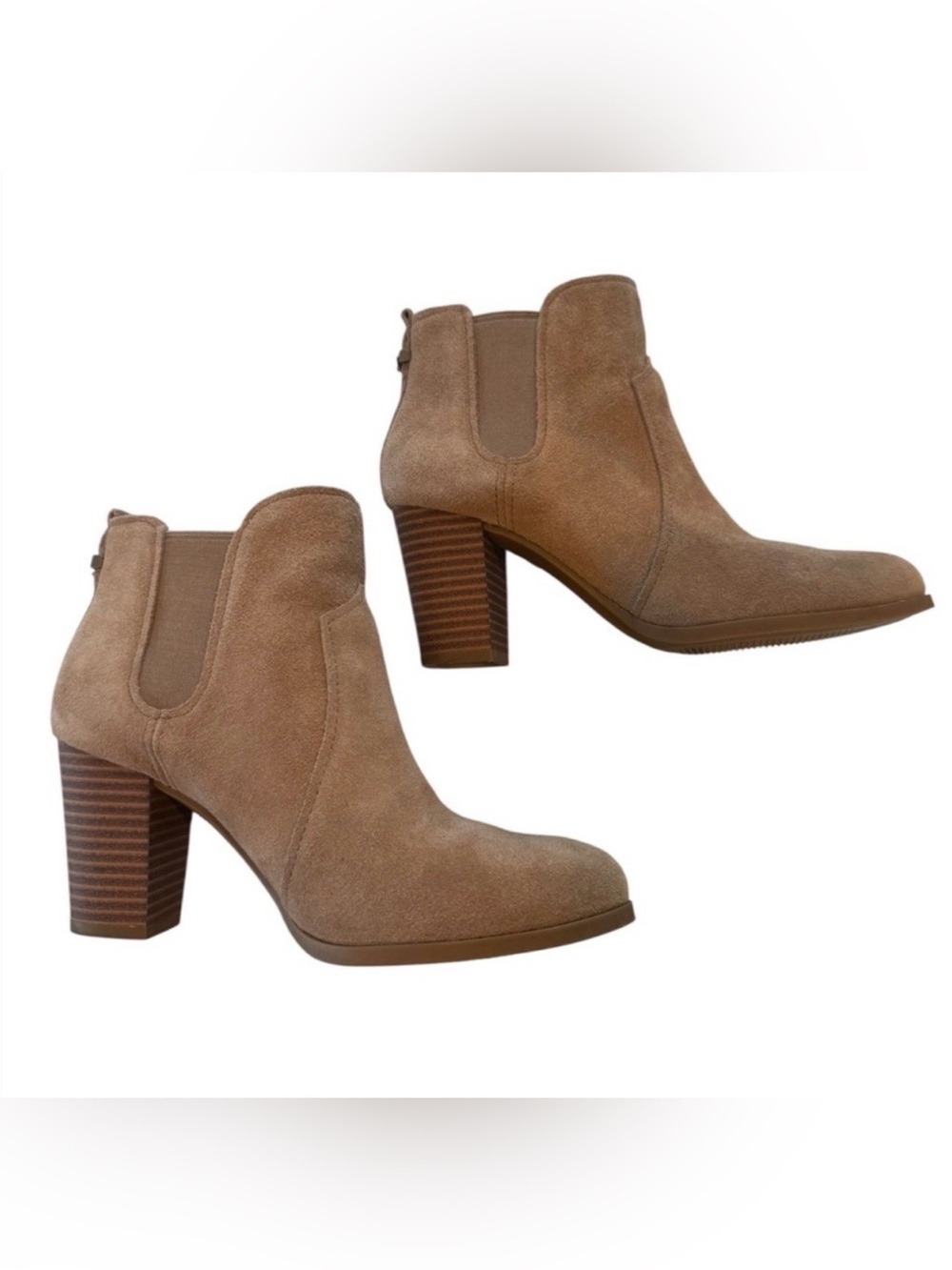 Koolaburra by UGG Dvita Suede Chelsea Boot Taupe 5.5 Block Heel